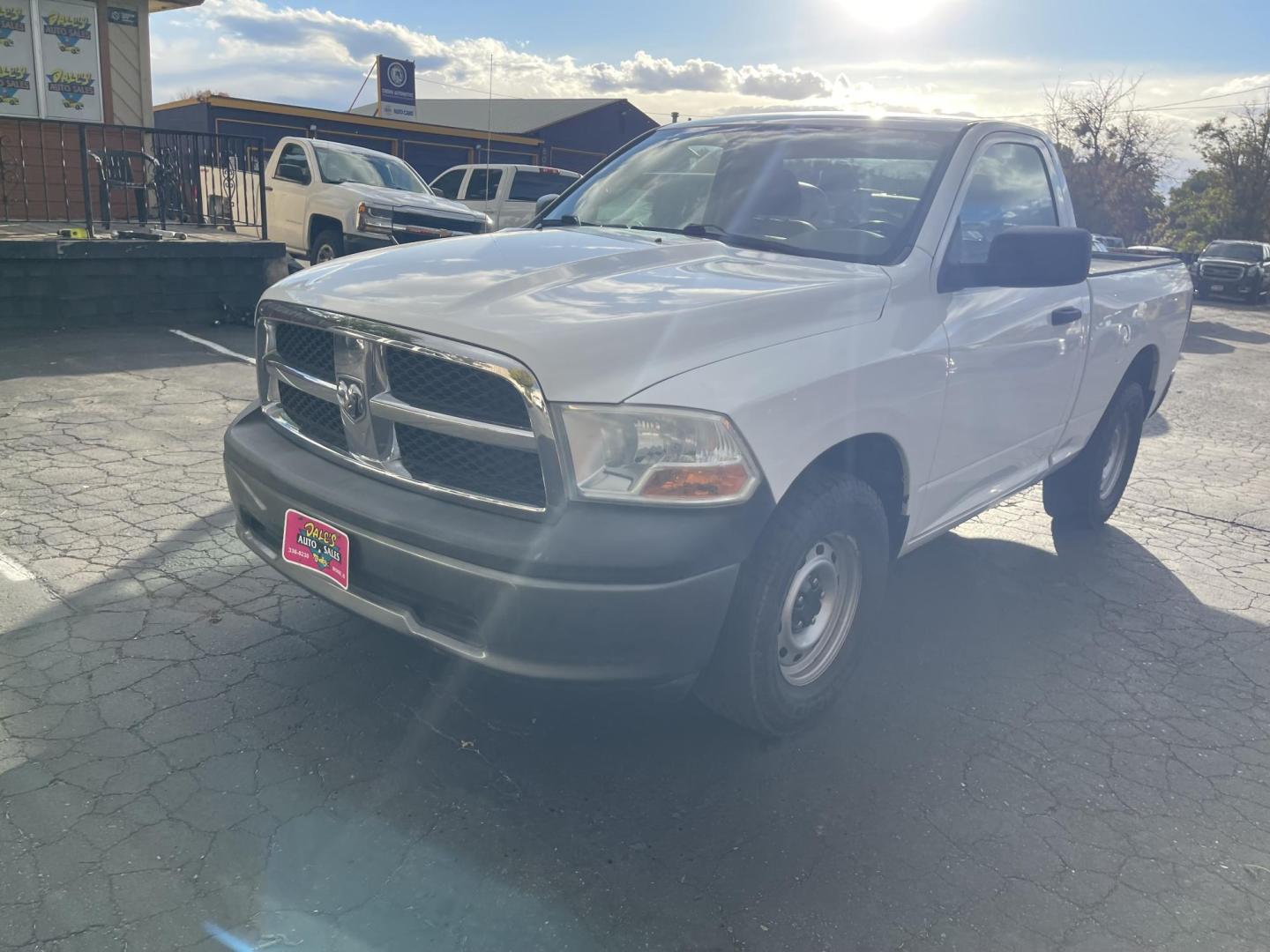 2011 White /Grey Dodge Ram 1500 ST (3D7JB1EK0BG) with an 3.7L V6 SOHC 12V engine, 4-Speed Automatic transmission, located at 813 E Fairview Ave, Meridian , ID, 83642, (208) 336-8230, 43.618851, -116.384010 - Photo#1