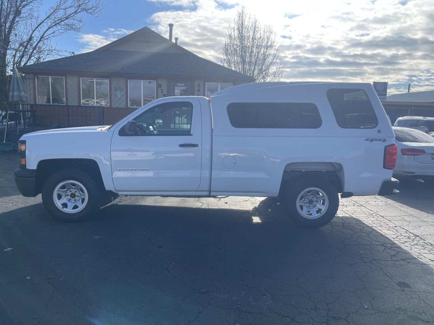 2015 White /Grey Chevrolet Silverado 1500 Work Truck (1GCNKPEH8FZ) with an 4.3L V6 engine, 6-Speed Automatic transmission, located at 813 E Fairview Ave, Meridian , ID, 83642, (208) 336-8230, 43.618851, -116.384010 - Photo#0