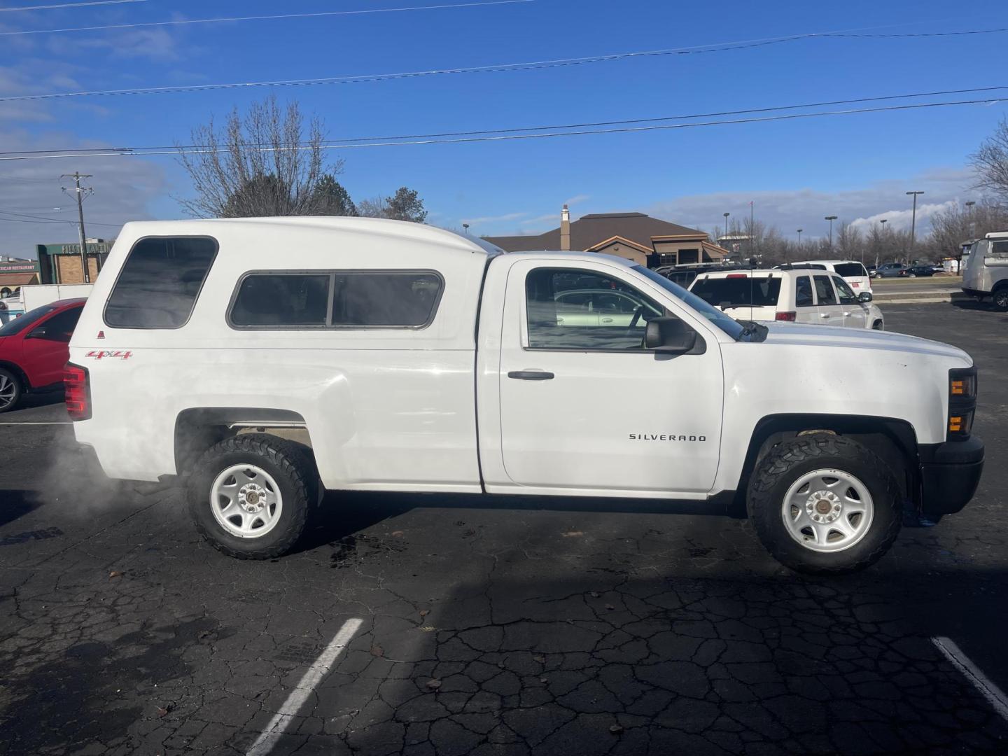 2015 White /Grey Chevrolet Silverado 1500 Work Truck (1GCNKPEH8FZ) with an 4.3L V6 engine, 6-Speed Automatic transmission, located at 813 E Fairview Ave, Meridian , ID, 83642, (208) 336-8230, 43.618851, -116.384010 - Photo#3