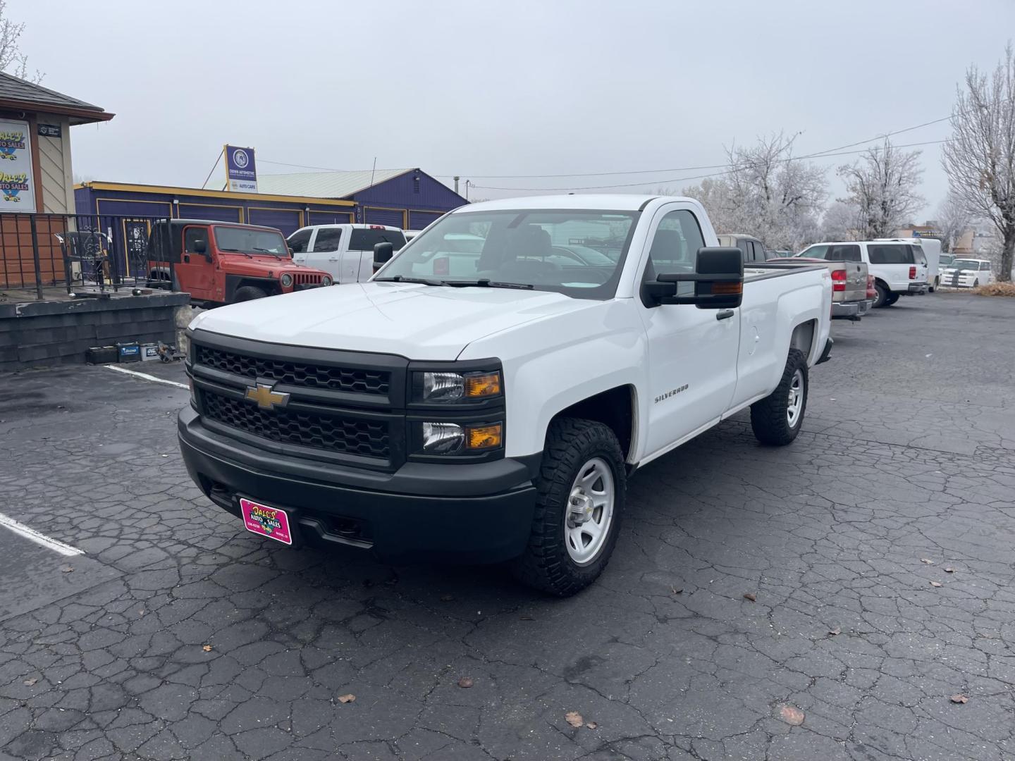 2015 White /Grey Chevrolet Silverado 1500 Work Truck (1GCNKPEH1FZ) with an 4.3L V6 engine, 6-Speed Automatic transmission, located at 813 E Fairview Ave, Meridian , ID, 83642, (208) 336-8230, 43.618851, -116.384010 - Photo#1