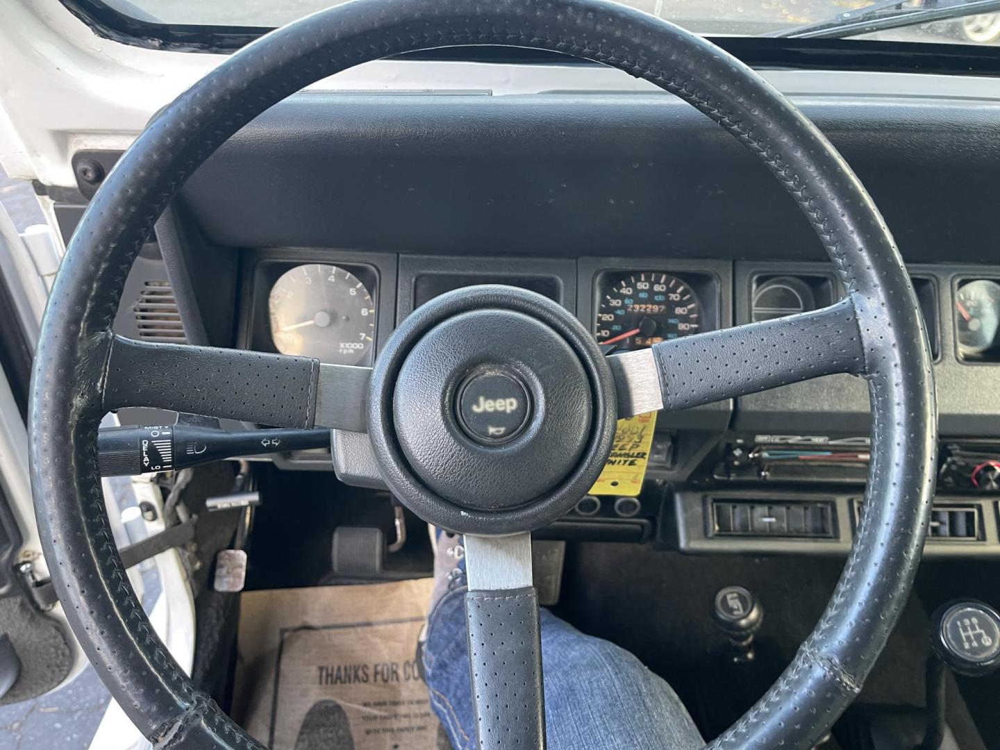 1993 White /Grey Jeep Wrangler Renegade (1J4FY69SXPP) with an 4.0L L6 OHV 12V engine, 5spd Manual transmission, located at 813 E Fairview Ave, Meridian , ID, 83642, (208) 336-8230, 43.618851, -116.384010 - Photo#8